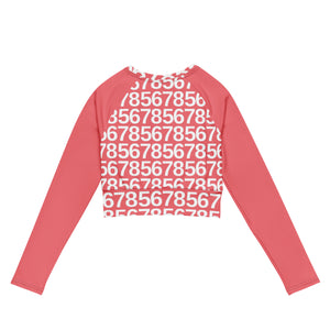 5678 Pink Long-Sleeve Crop Top