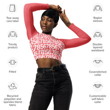 Load image into Gallery viewer, 5678 V Day Long-Sleeve Crop Top