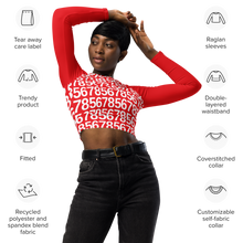 Load image into Gallery viewer, 5678 Red Long-Sleeve Crop Top