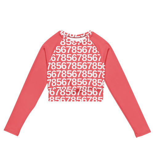 5678 V Day Long-Sleeve Crop Top