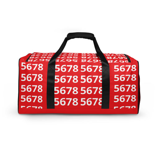 5678 Red Duffel bag
