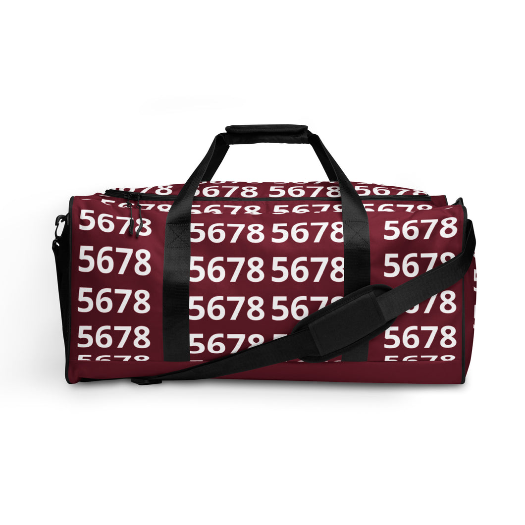 5678 Burgundy Duffel bag