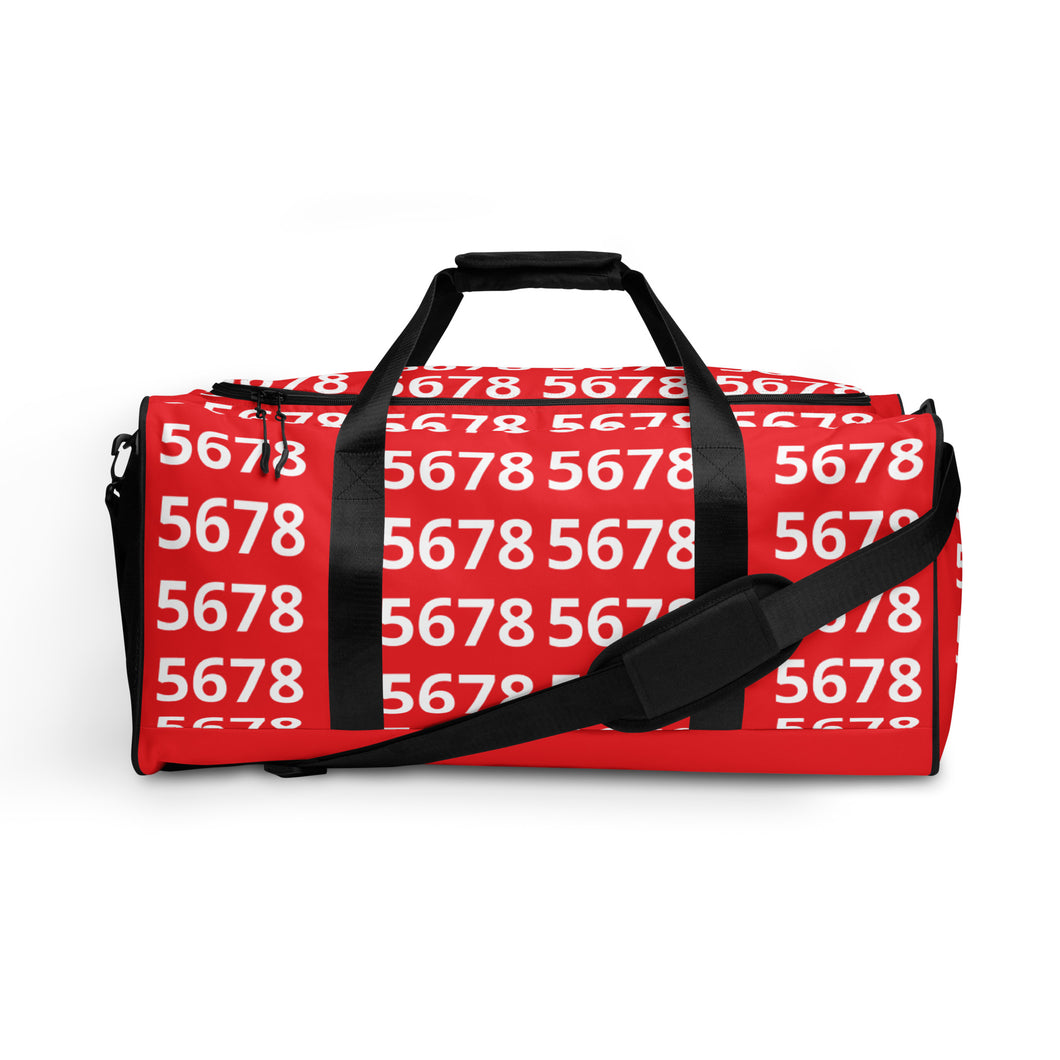 5678 Red Duffel bag