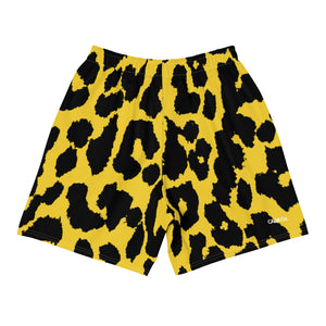 5678 Yellow Leopard Athletic Long Shorts