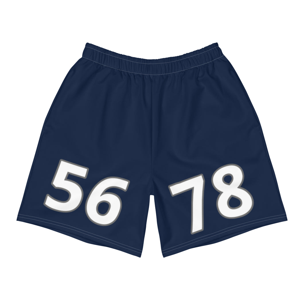 Men's Navy Athletic Long Shorts