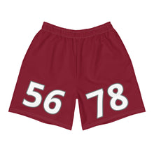 Load image into Gallery viewer, Men&#39;s Burgundy Athletic Long Shorts