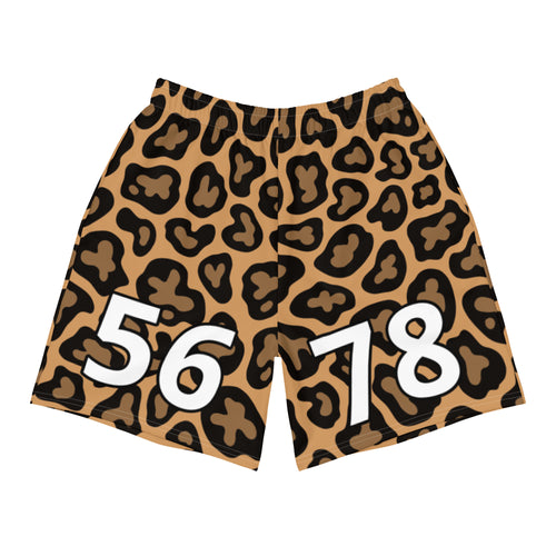 5678 Leopard Athletic Long Shorts