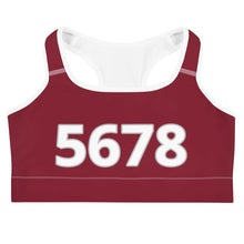 Load image into Gallery viewer, 5678 Burgundy Sports Bra