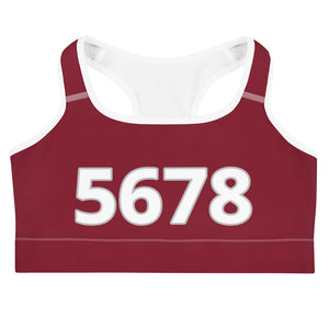 5678 Burgundy Sports Bra