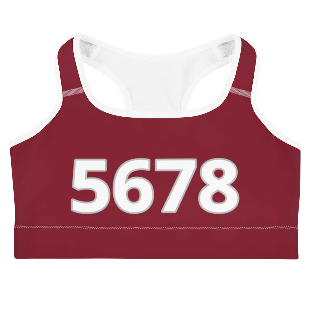 5678 Burgundy Sports Bra