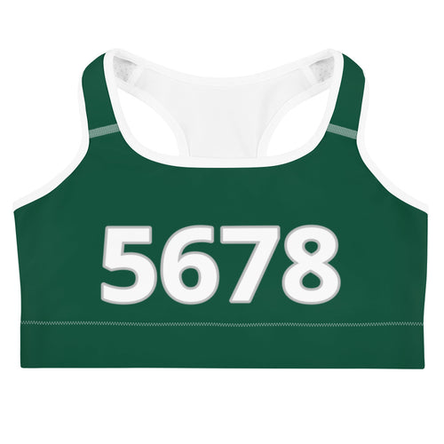 5678 Green Sports Bra