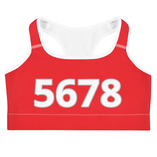 5678 Red Sports Bra