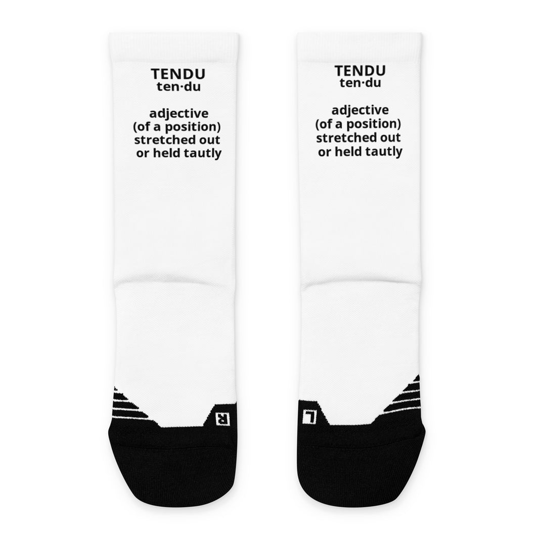 Tendu White Crew Socks