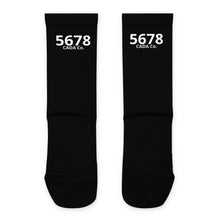 Load image into Gallery viewer, 5678 Black Crew Socks