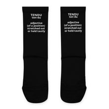 Load image into Gallery viewer, Tendu Black Crew Socks