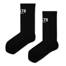 Load image into Gallery viewer, 5678 Black Crew Socks