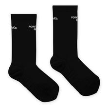 Load image into Gallery viewer, Point Your Feet Black Crew Socks