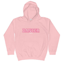 Load image into Gallery viewer, Varsity Pink Dancer Kids Hoodie