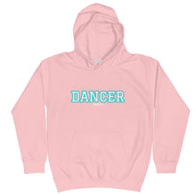 Load image into Gallery viewer, Varsity Turquoise Dancer Kids Hoodie