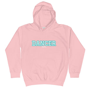 Varsity Turquoise Dancer Kids Hoodie