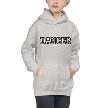 Load image into Gallery viewer, Varsity Black Dancer Kids Hoodie