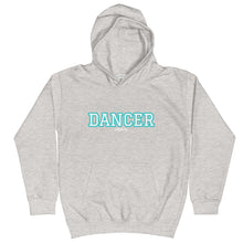 Load image into Gallery viewer, Varsity Turquoise Dancer Kids Hoodie