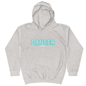 Varsity Turquoise Dancer Kids Hoodie