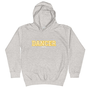 Varsity Yellow Dancer Kids Hoodie