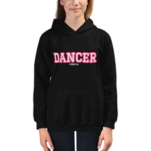 Load image into Gallery viewer, Varsity Pink Dancer Kids Hoodie