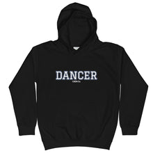 Load image into Gallery viewer, Varsity Navy Dancer Kids Hoodie