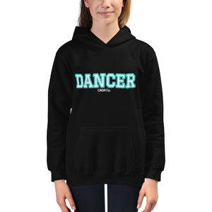 Varsity Turquoise Dancer Kids Hoodie