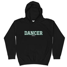 Load image into Gallery viewer, Varsity Green Dancer Kids Hoodie