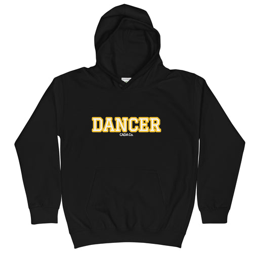 Varsity Yellow Dancer Kids Hoodie