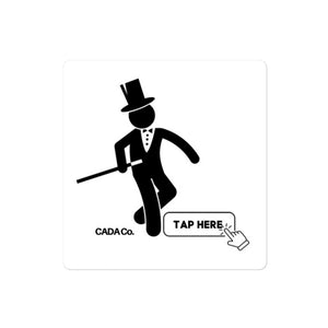 Tap Here Bubble-free stickers