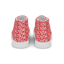 Load image into Gallery viewer, Men’s Red High Top Canvas Shoes