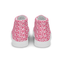 Load image into Gallery viewer, Men’s Pink Hightop Canvas Shoes