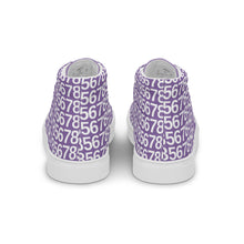 Load image into Gallery viewer, Men’s Purple High Top Canvas Shoes