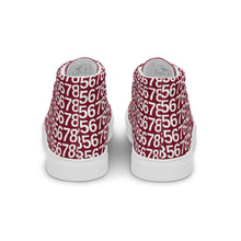 Load image into Gallery viewer, Men’s Burgundy High Top Canvas Shoes