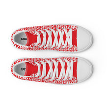 Load image into Gallery viewer, Men’s Red High Top Canvas Shoes