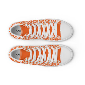 Men’s Orange High Top Canvas Shoes