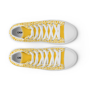 Men’s Yellow Hightop Canvas Shoes