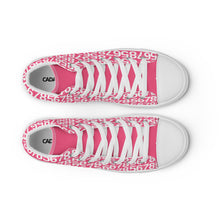 Load image into Gallery viewer, Men’s Pink Hightop Canvas Shoes