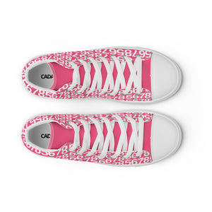 Men’s Pink Hightop Canvas Shoes