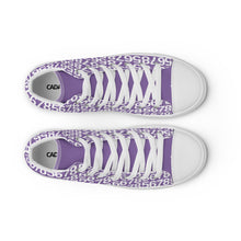 Load image into Gallery viewer, Men’s Purple High Top Canvas Shoes