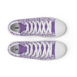 Men’s Purple High Top Canvas Shoes