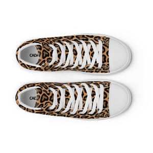 Men’s Leopard High Top Canvas Shoes