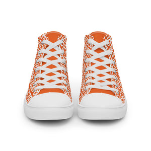 Men’s Orange High Top Canvas Shoes