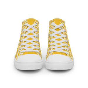 Men’s Yellow Hightop Canvas Shoes