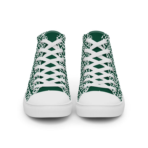 Men’s Green Hightop Canvas Shoes