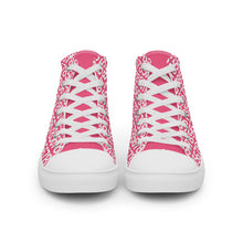 Load image into Gallery viewer, Men’s Pink Hightop Canvas Shoes